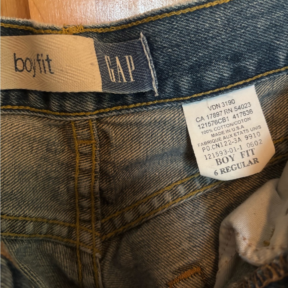 GAP Blue Boot Cut Jeans with Natural Distressing